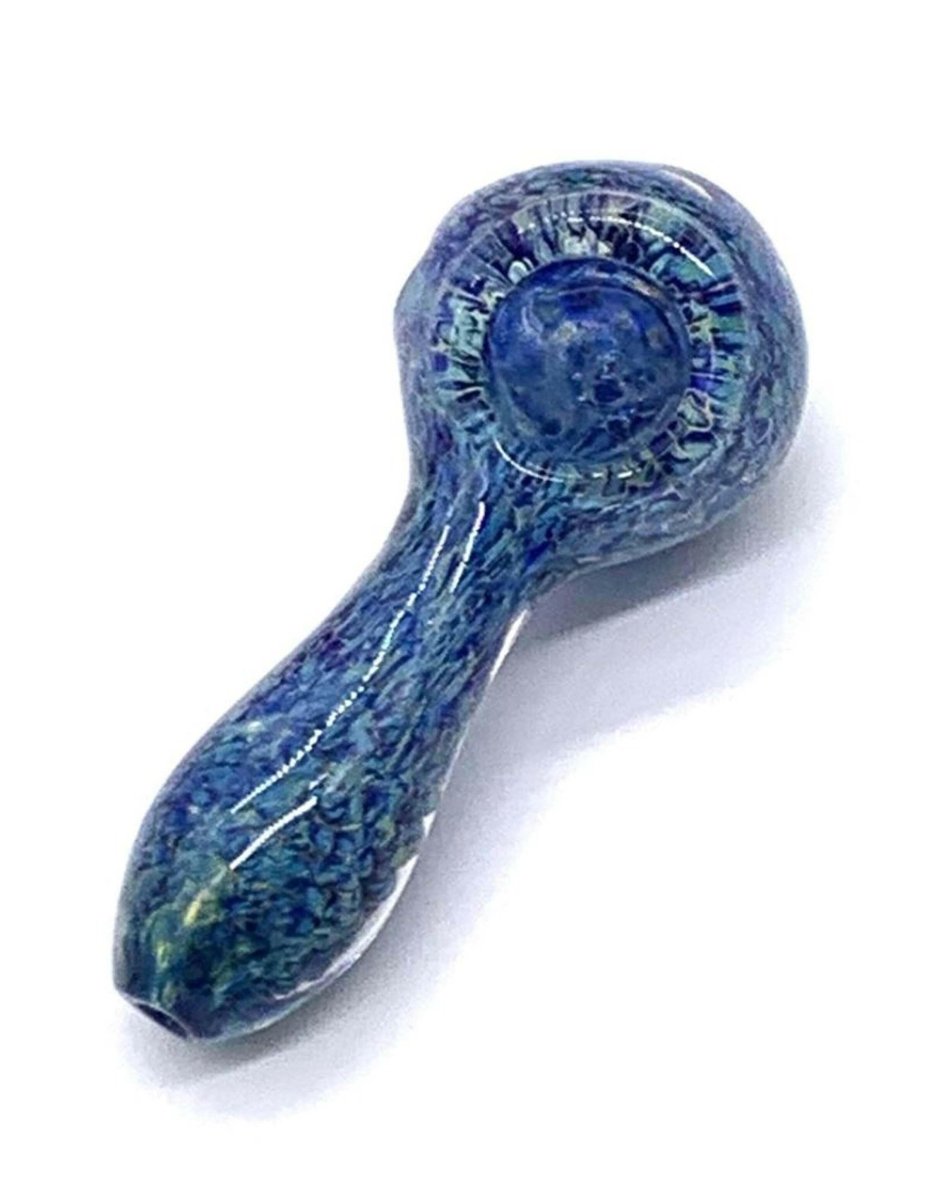 4" Blue Haze Spoon Pipe, Glass Spoon Pipe - Simple Glass Pipe