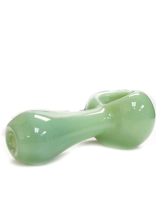 4"Jade Tobacco Smoking Glass Pipe Bowl Thick Glass Hand Pipes - Simple Glass Pipe