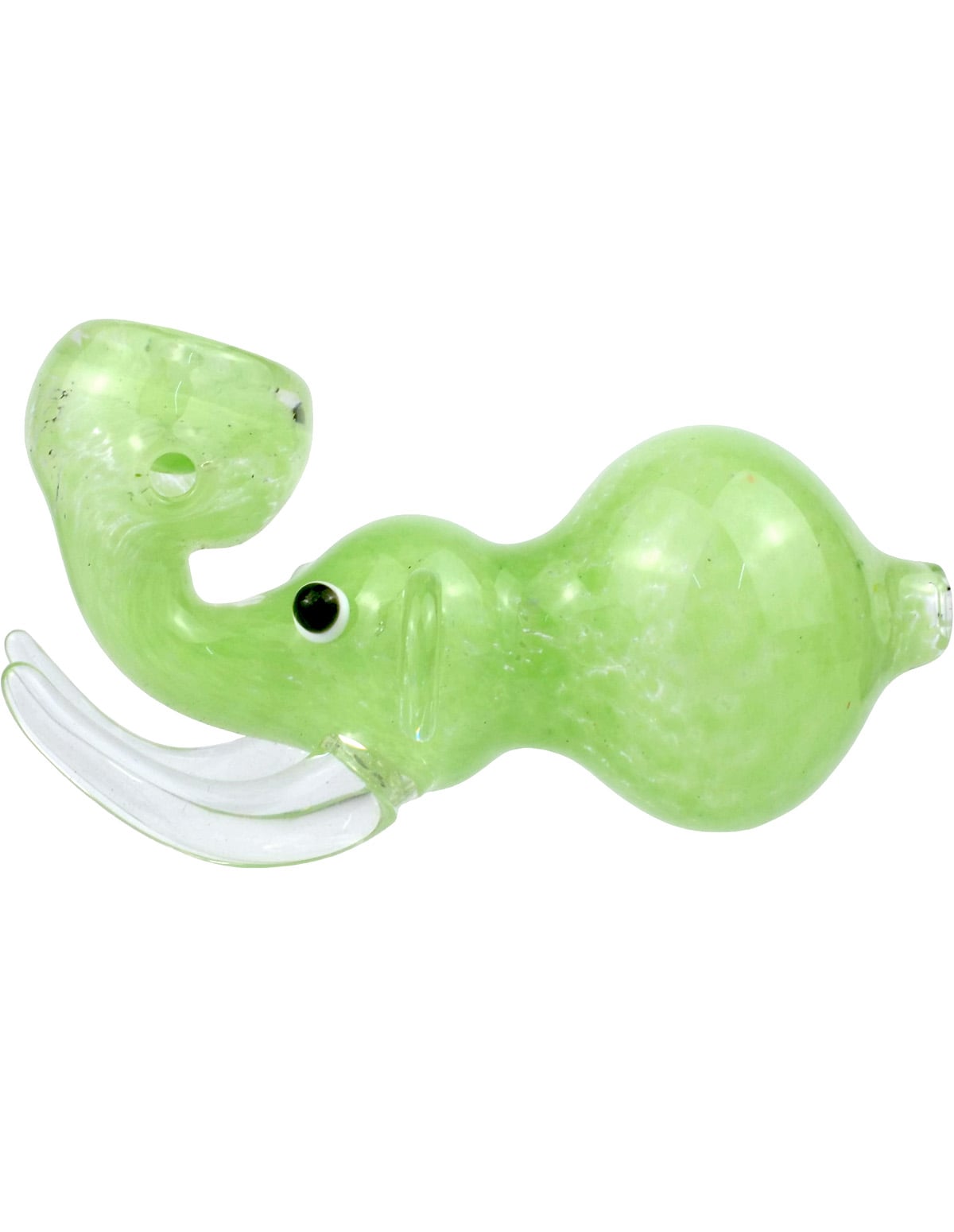 4–4.5 inch green elephant glass hand pipe by RaptorGlass
