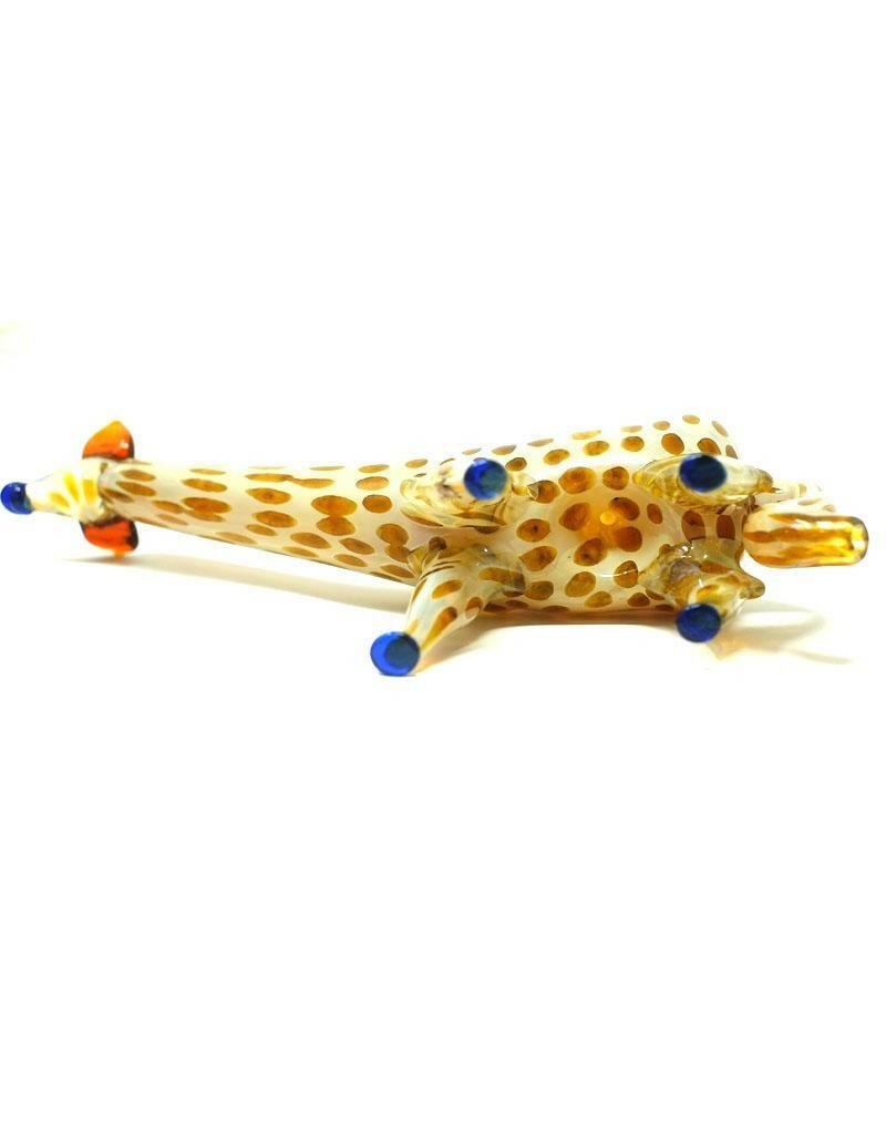 7" Giraffe Glass Hand Pipe - Simple Glass Pipe