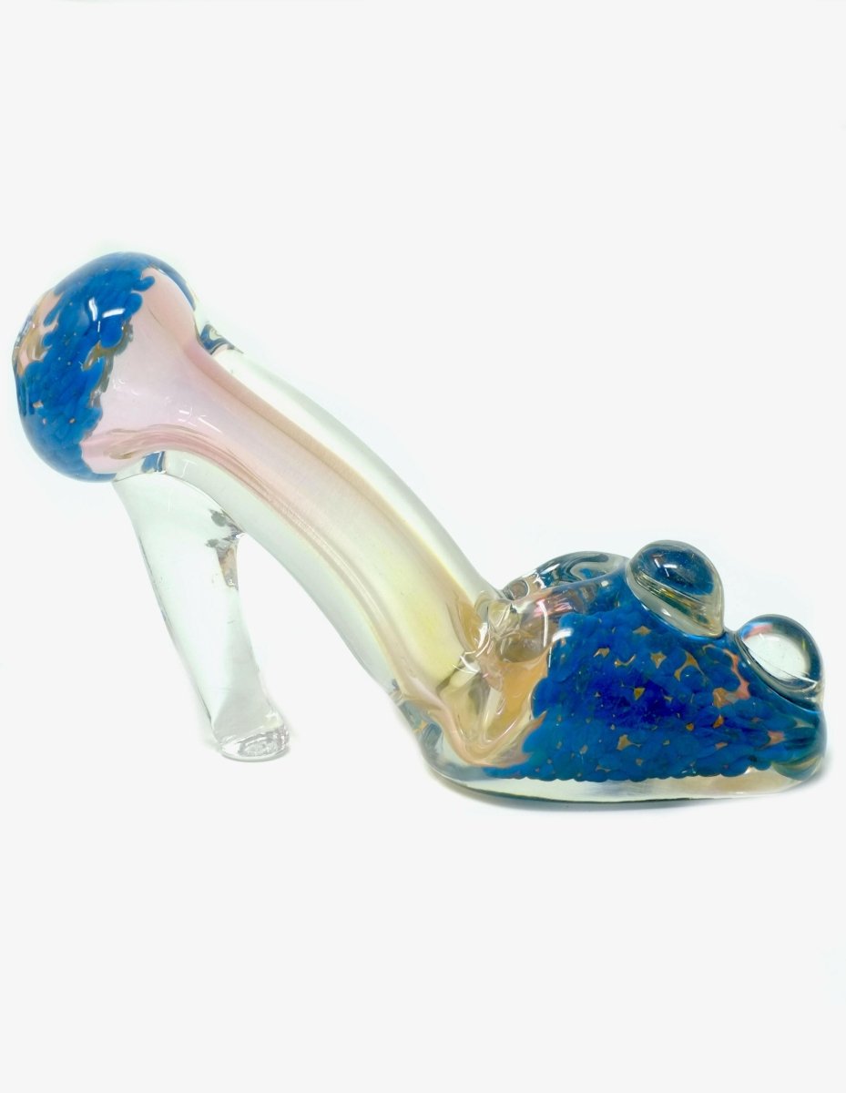 4" High Heel Glass Spoon Shoes Pipe - Simple Glass Pipe