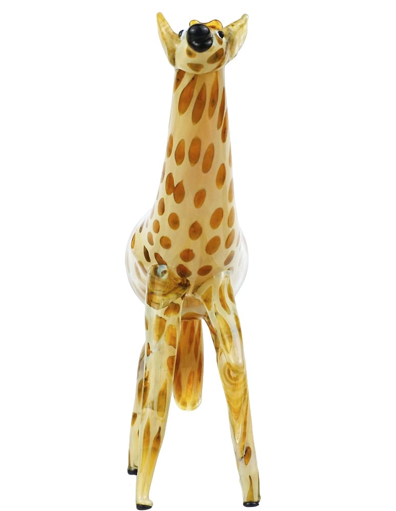 giraffe animal glass hand pipe side view