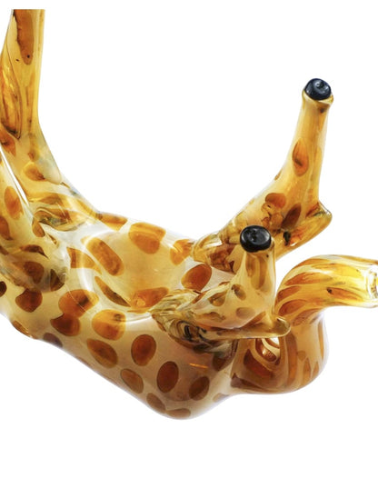 colorful spotted giraffe glass pipe