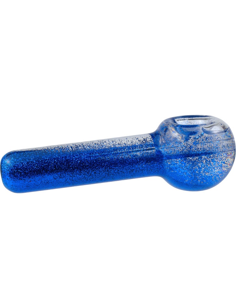 Glitter glass hand pipe alternate color view