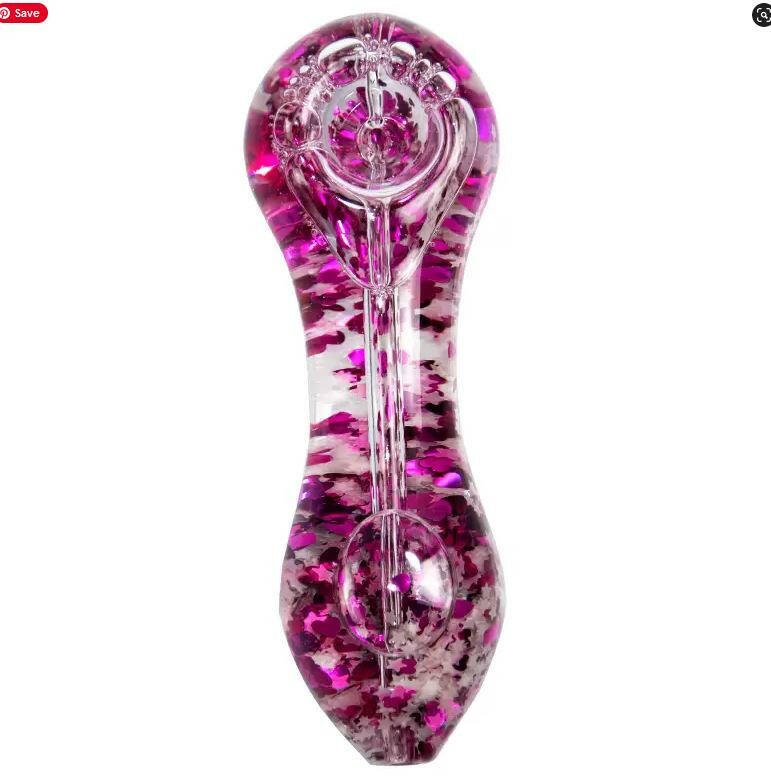 5 inch Glass Pipe Glow in the dark Freeze - Simple Glass Pipe
