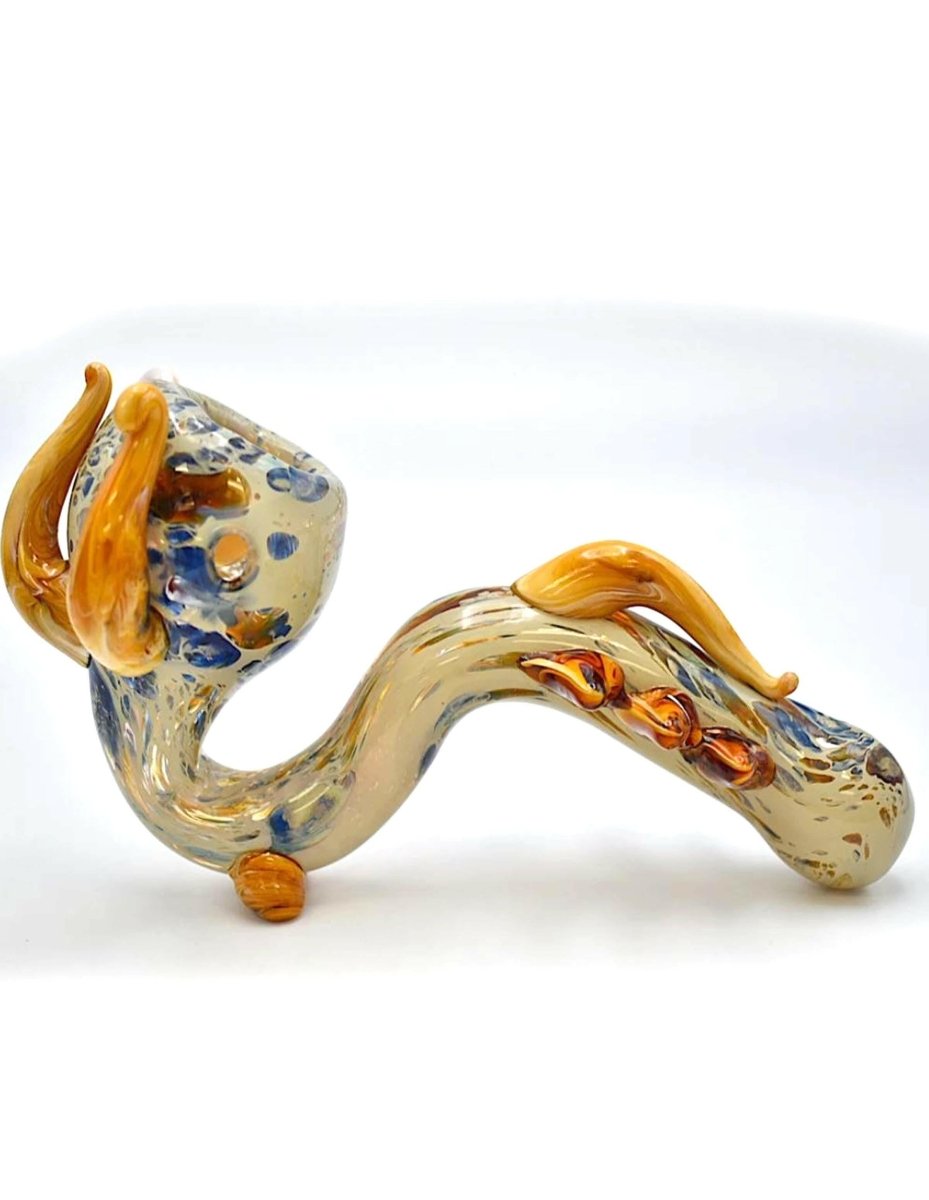 6" Sherlock Hand Pipe Beautiful Glass Bowl Hand Blown Tobacco Pipe - Simple Glass Pipe