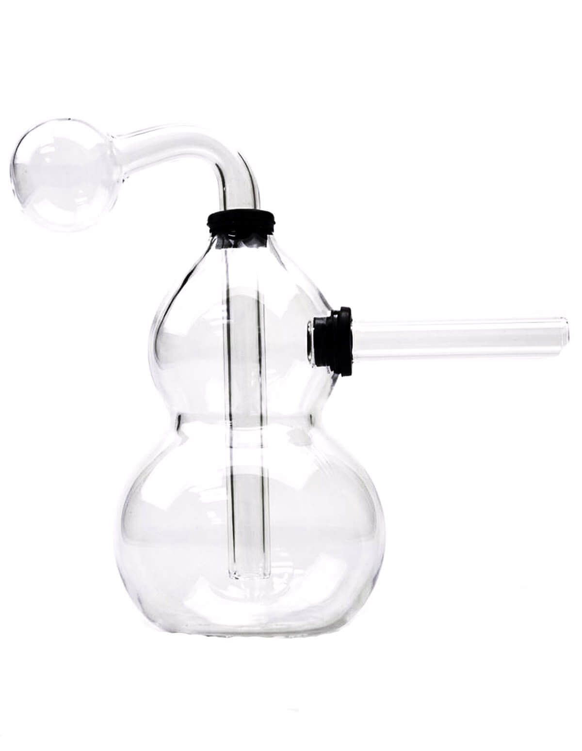 Clear Double-Chamber Glass Water Pipe – Clean Look, Smooth Function