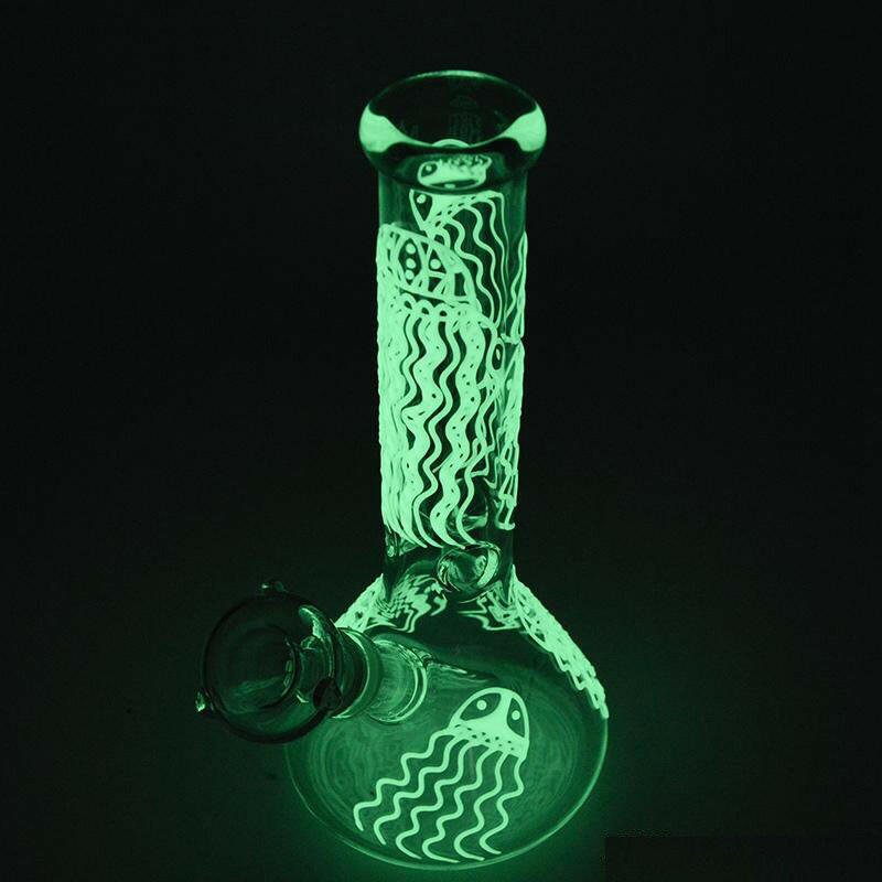 Jellyfish beaker bong alternate clear-glass view