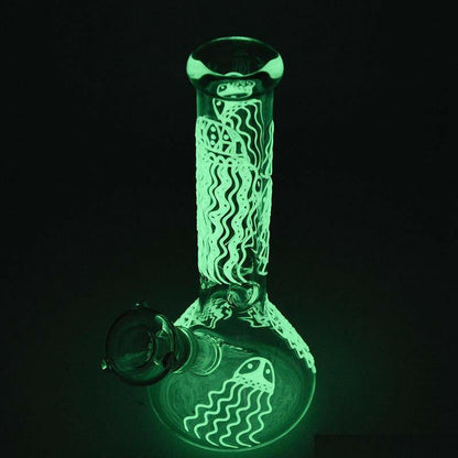Jellyfish beaker bong alternate clear-glass view