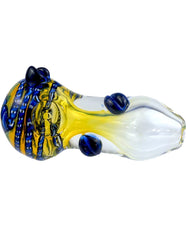 5" Heavy Thick Glass Spoon Pipe with dots