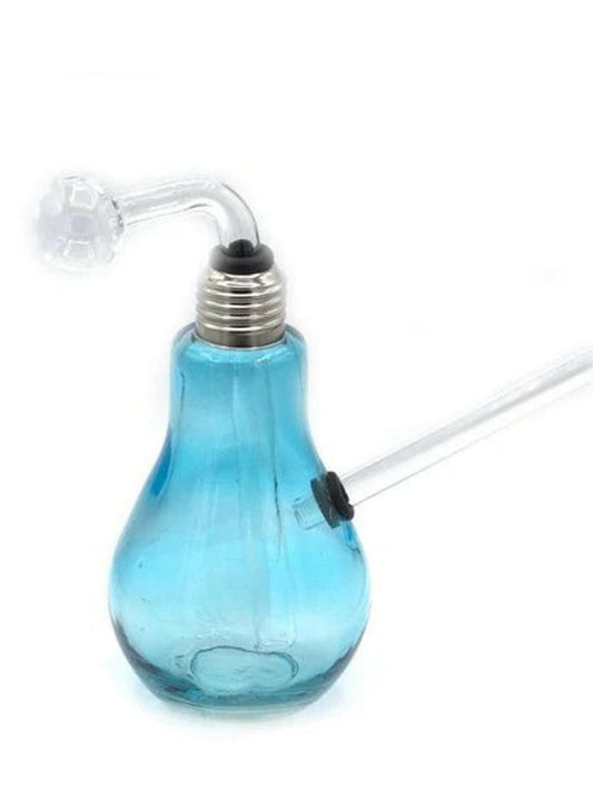 6" Inches Light Bulb Design Oil Burner Bubbler - Simple Glass Pipe