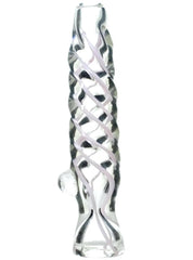 4" Twist Glass Chillum Pipe - Simple Glass Pipe