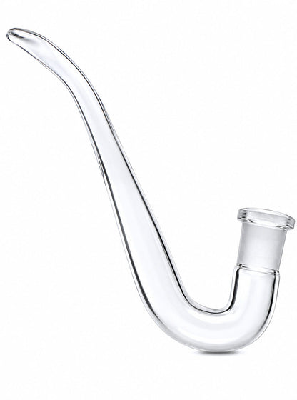 6-inch clear glass J-hook mouthpiece