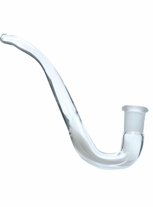 J Hook Glass on Glass Bend Mouthpiece - Simple Glass Pipe