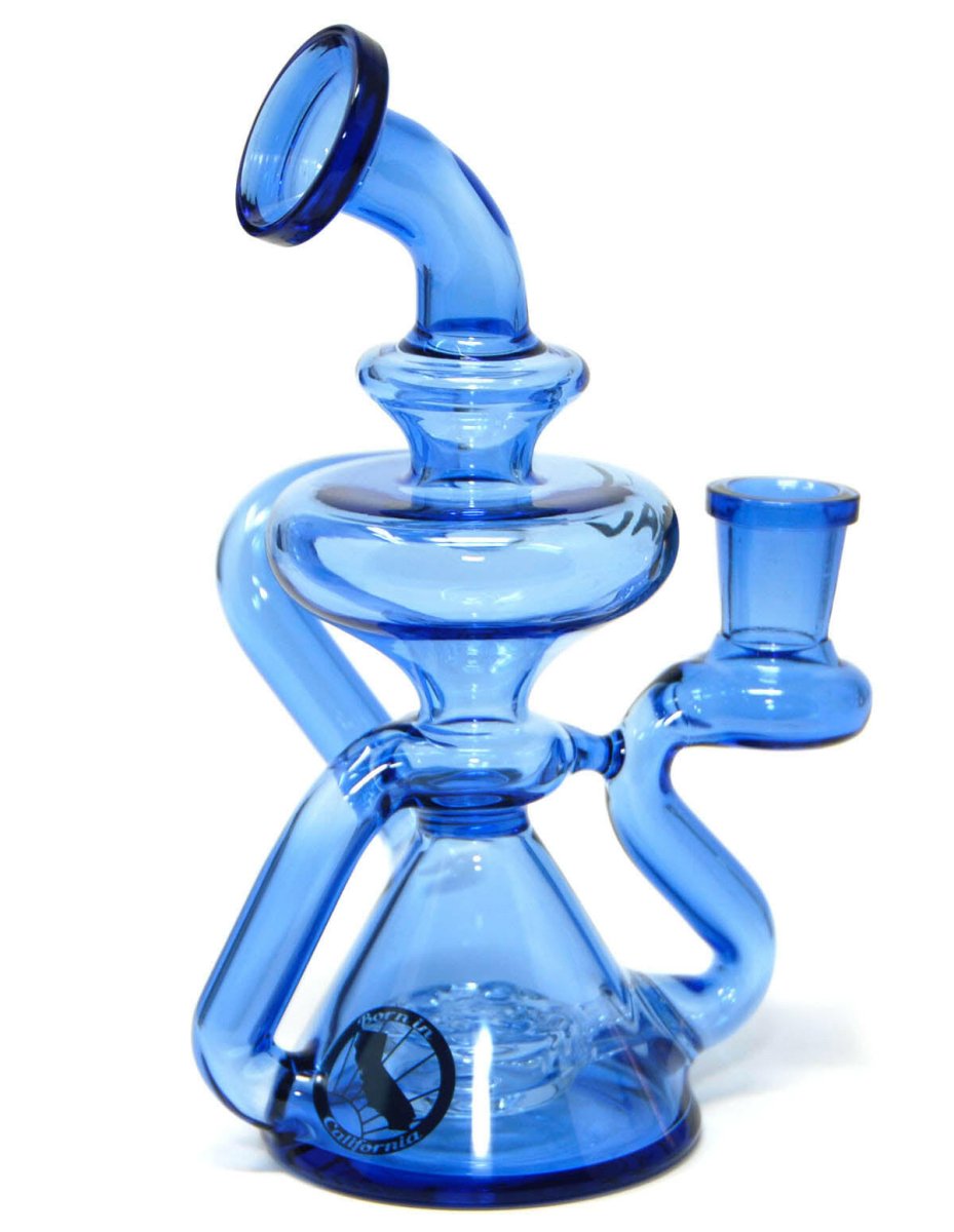 Midnight-blue Maverick recycler side view