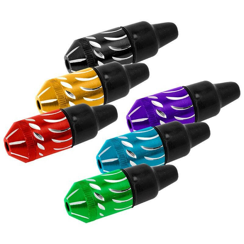 2 inch diamond-cut bullet metal one-hitter pipe