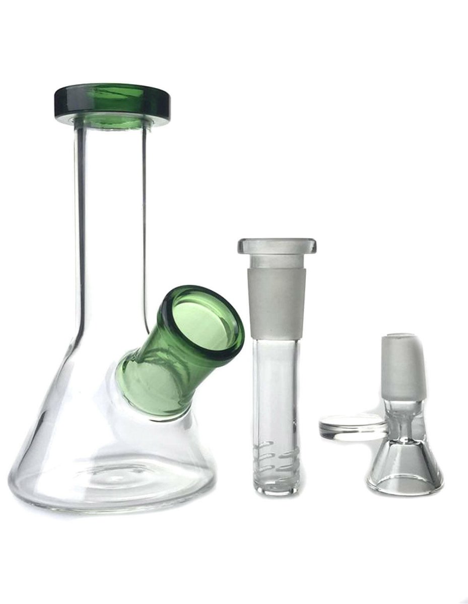 4.5" Miniature Glass Water Pipe Bong, - Simple Glass Pipe