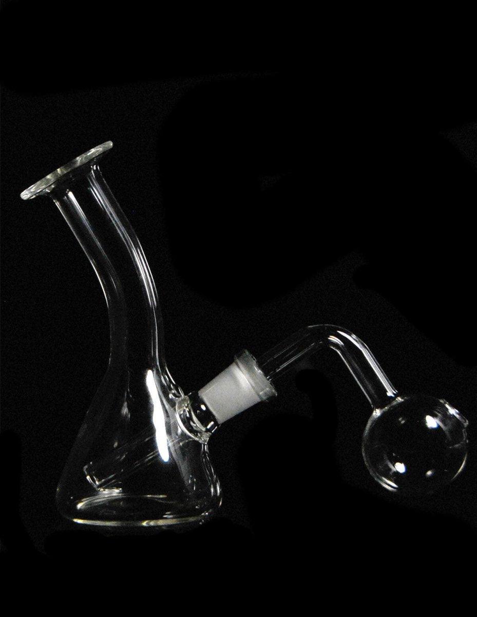 4.5" Miniature Glass Oil Burner Bubbler pipe - Simple Glass Pipe