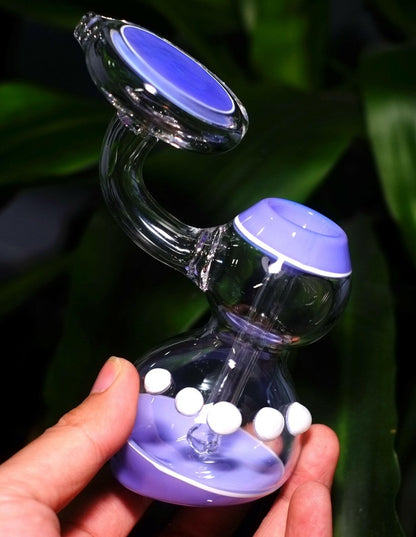 flying disk glass bubbler alternate view