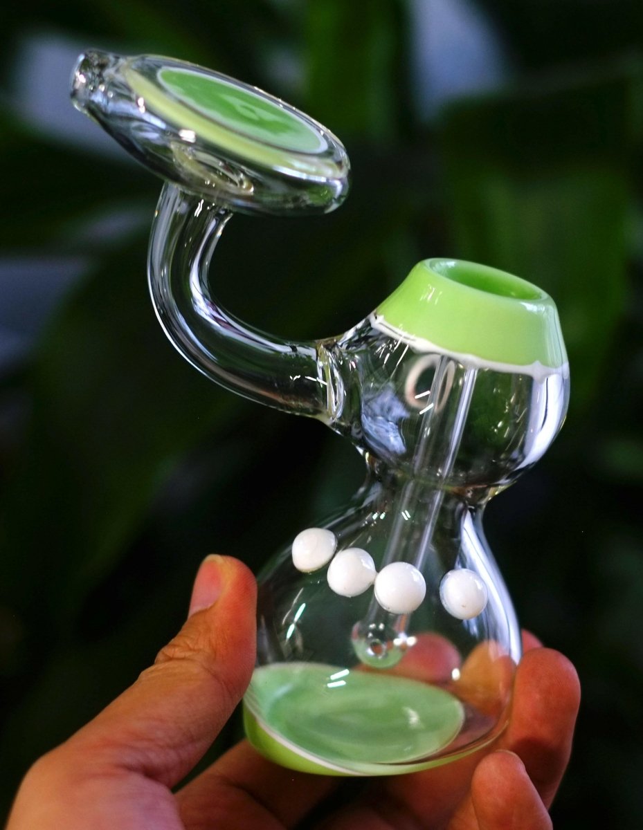 compact flying disk glass bubbler alternate angle