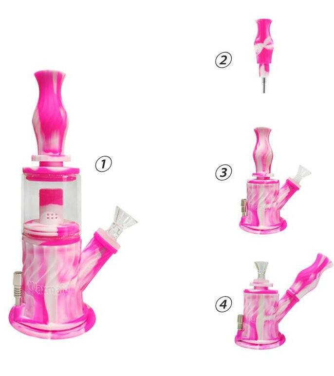 Waxmaid cylindrical dual-perc water pipe alternate view