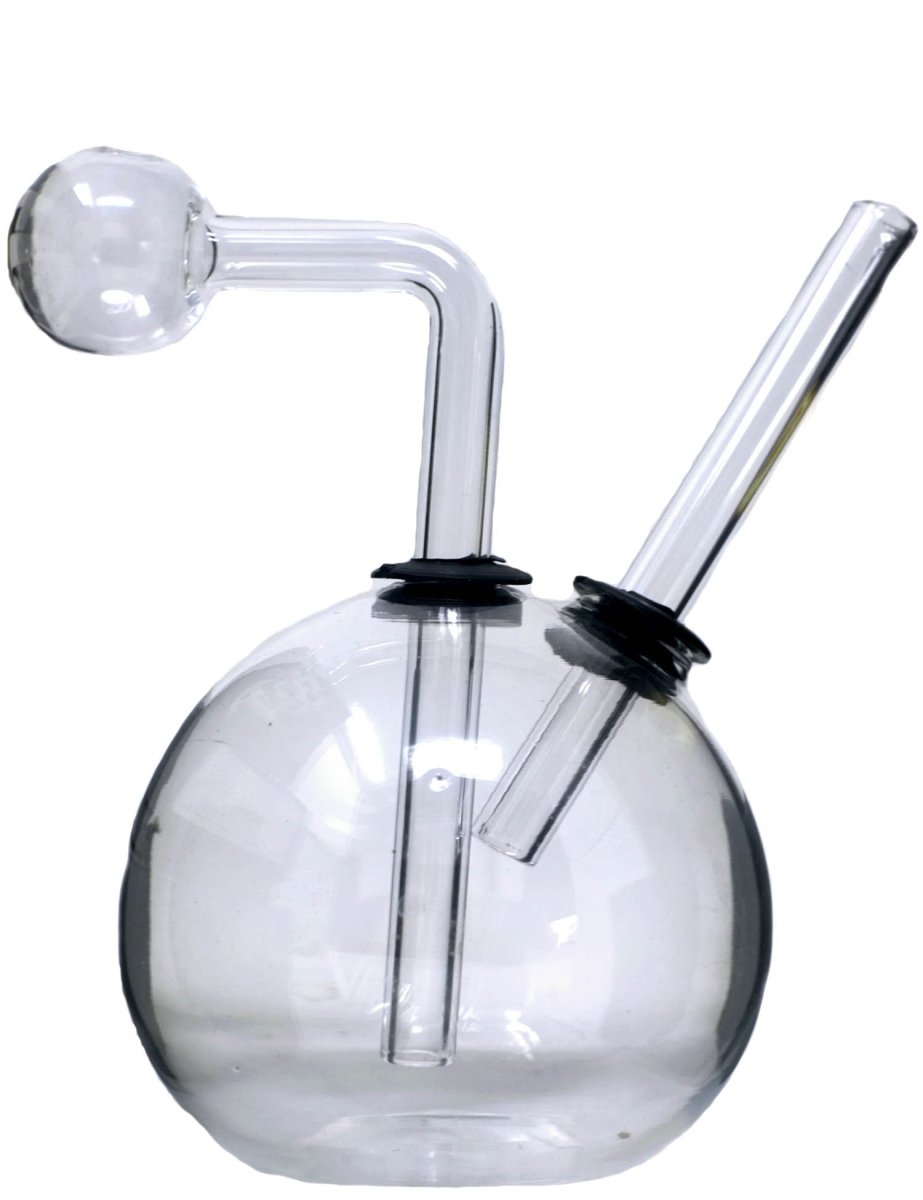 Ball Shaped oil Burner Bubbler Waterpipe 1ct - Simple Glass Pipe