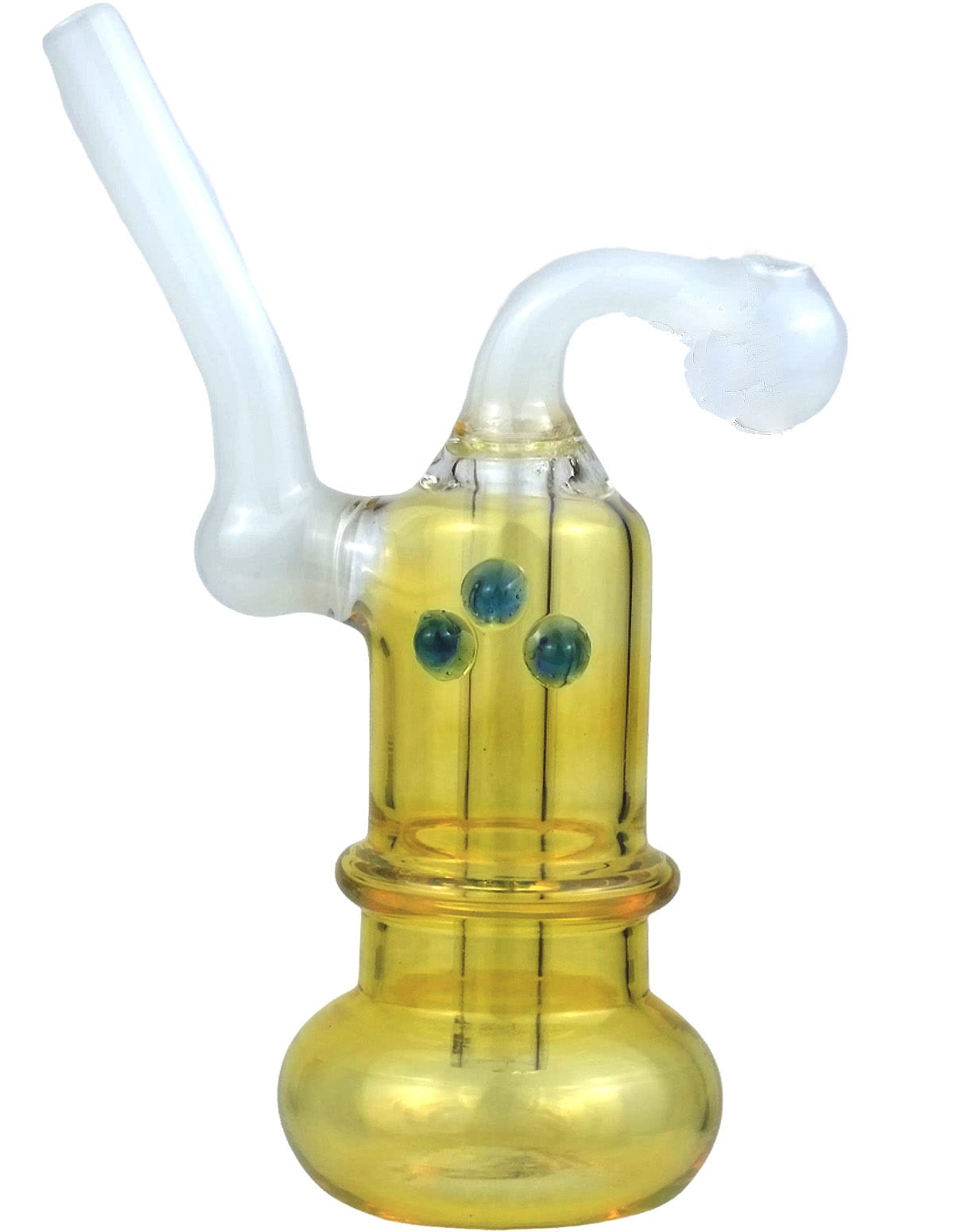 5" Glass Dots Oil Burner Bubbler Pipe