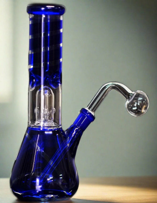 8" Glass Oil Burner Water Pipe - Simple Glass Pipe