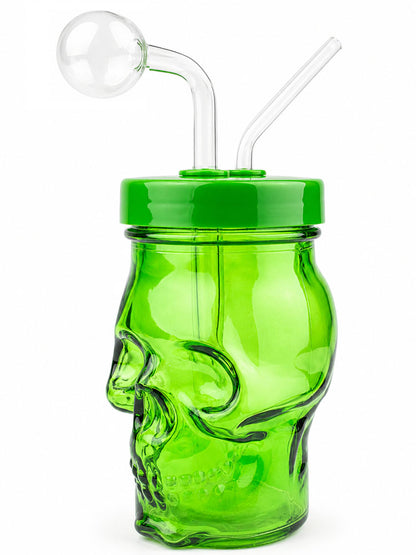 mixed color skull cup glass bubbler
