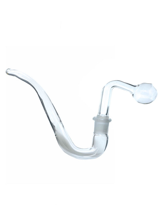 J Shape Glass Oil Burner Pipe with Attachment