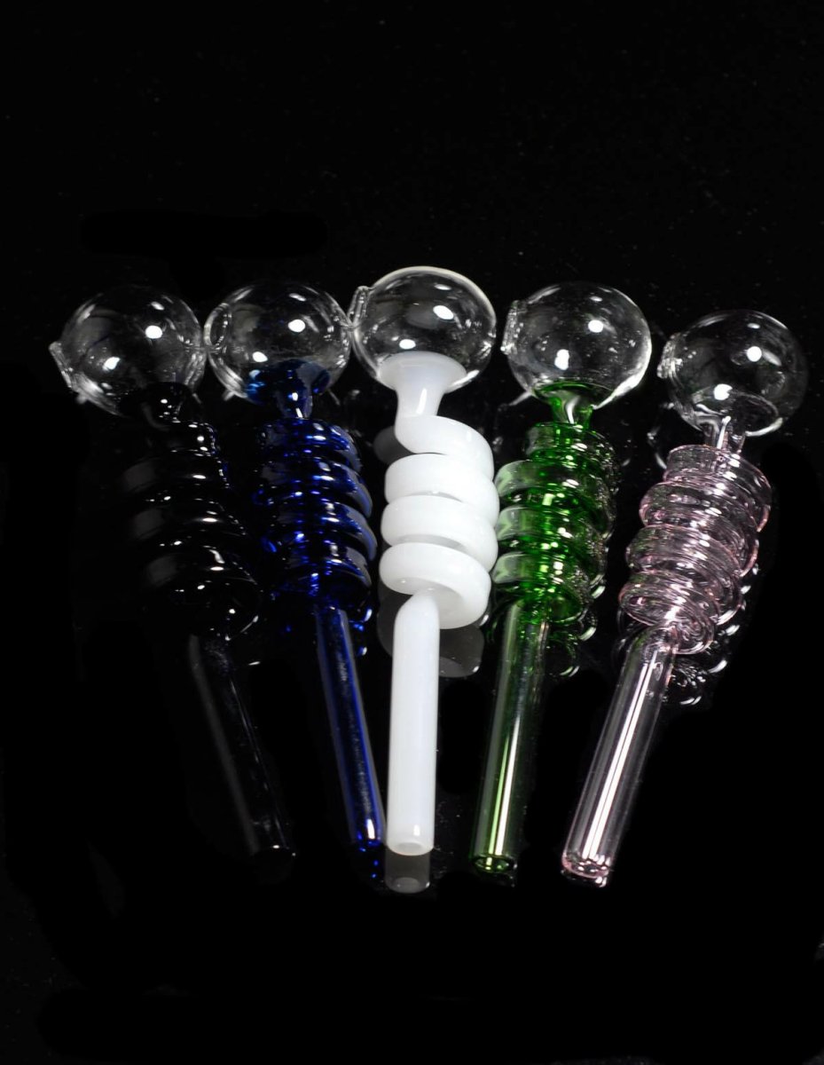 5" Spiral Glass Twist Oil Burner Pipe Bulk Discounts - Simple Glass Pipe