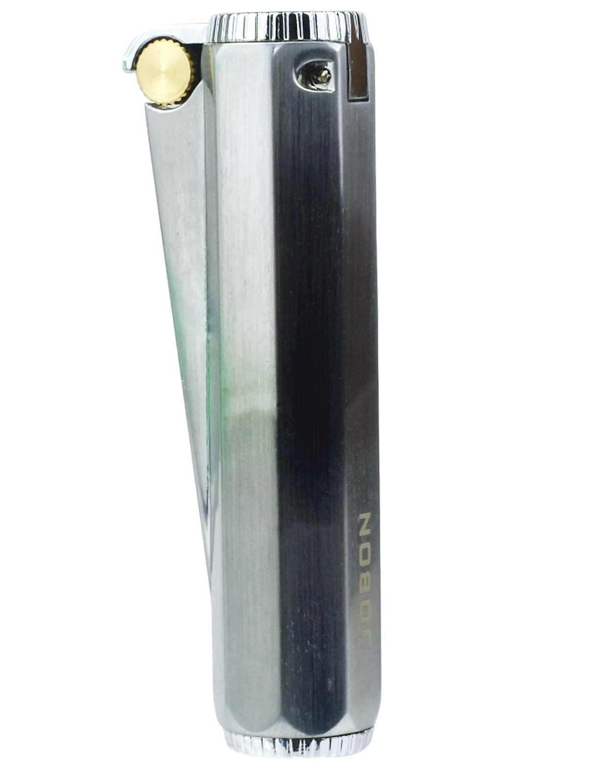 JOBON silver hexagon flint-wheel metal lighter