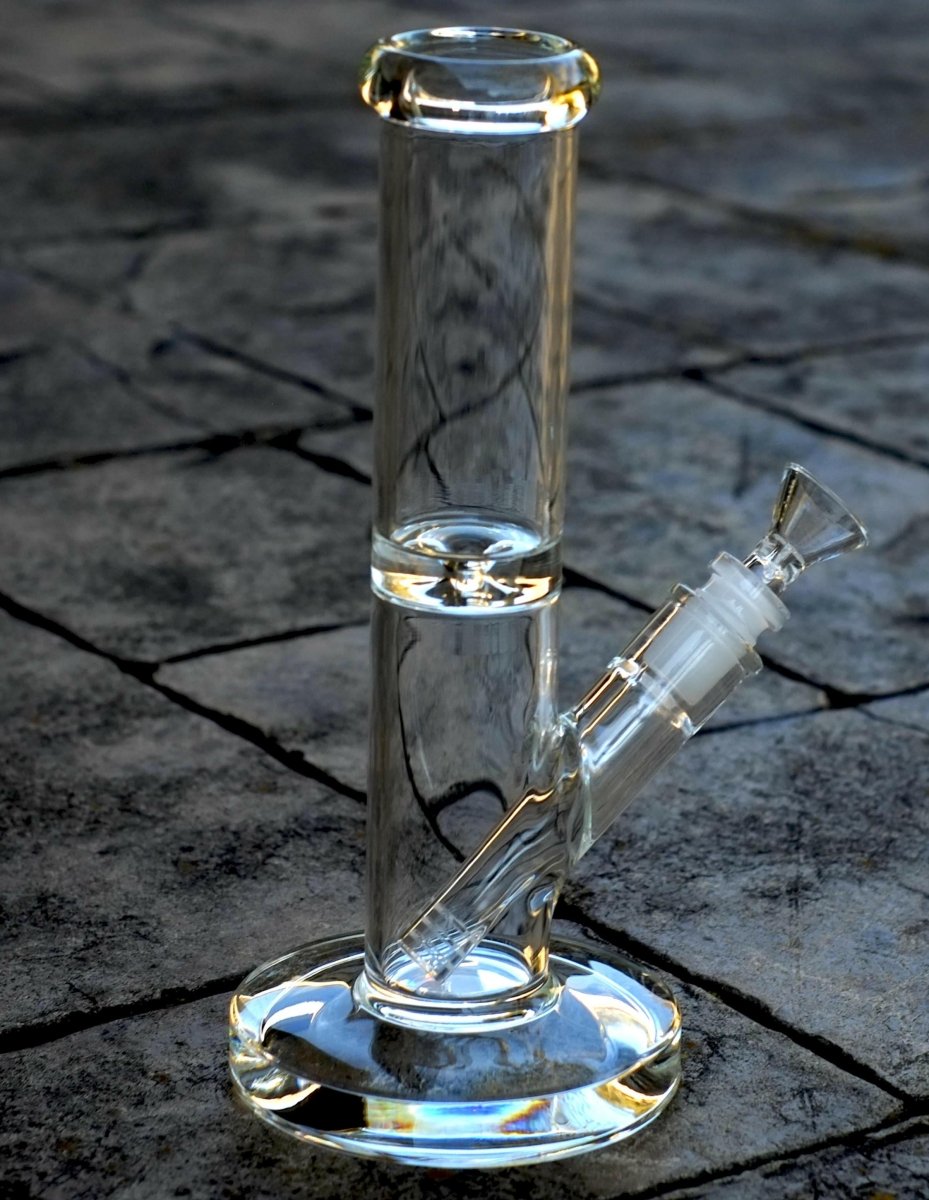 10" Straight Heavy Duty Glass Water Bong Pipe - Simple Glass Pipe