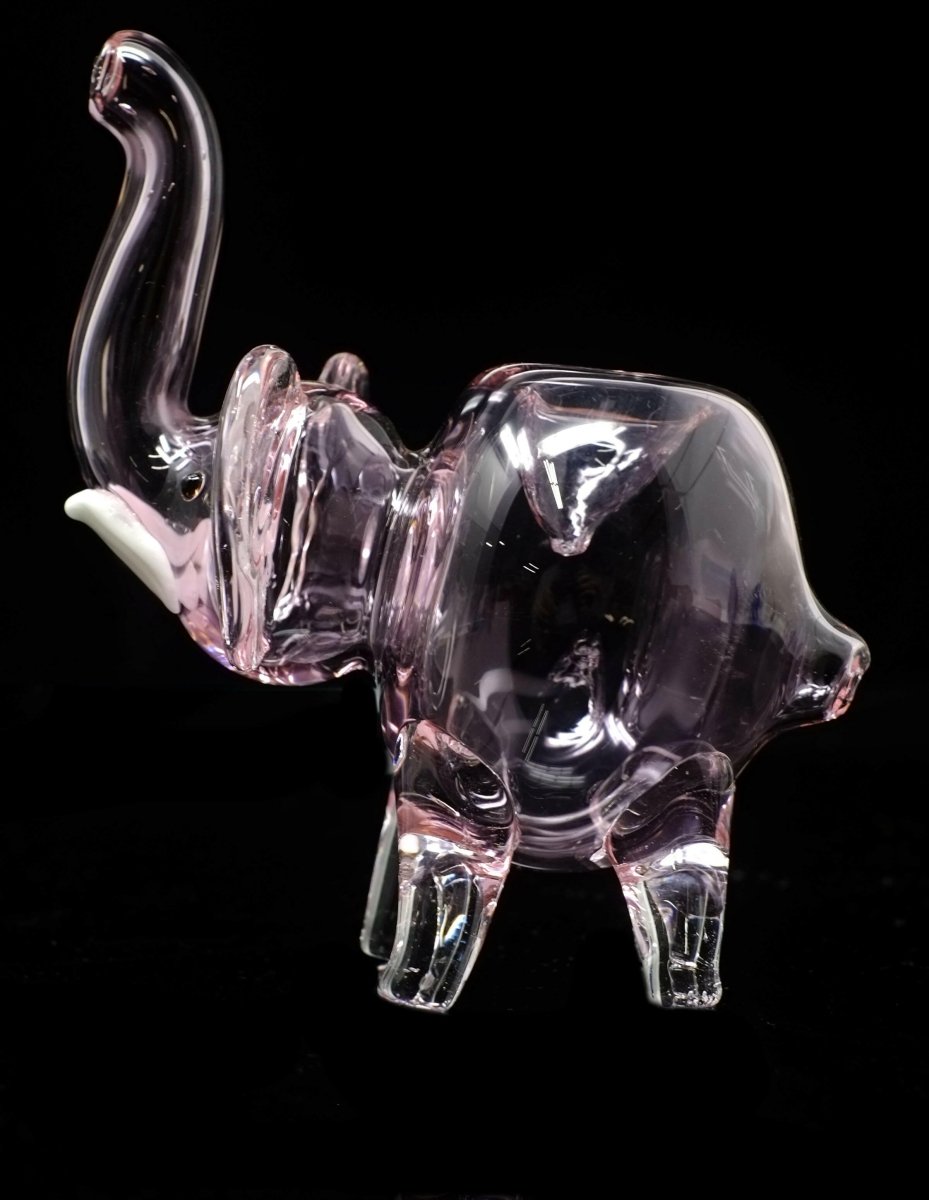 4.5" Pink mini elephant glass Animal spoon pipe - Simple Glass Pipe