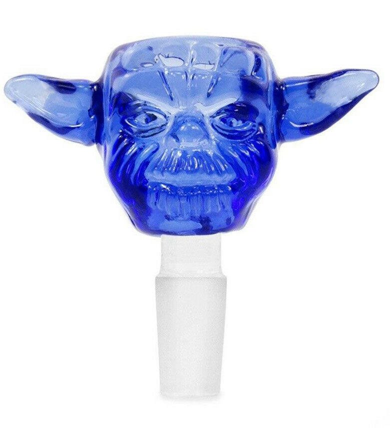 Blue Star Wars Yoda Glass Slide Bowl - Simple Glass Pipe