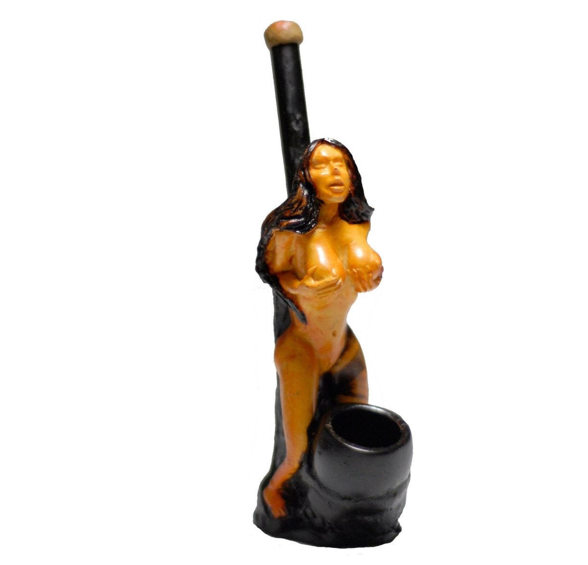 Women holding tits. Handmade in Peru, Ceramic Pipe - Simple Glass Pipe