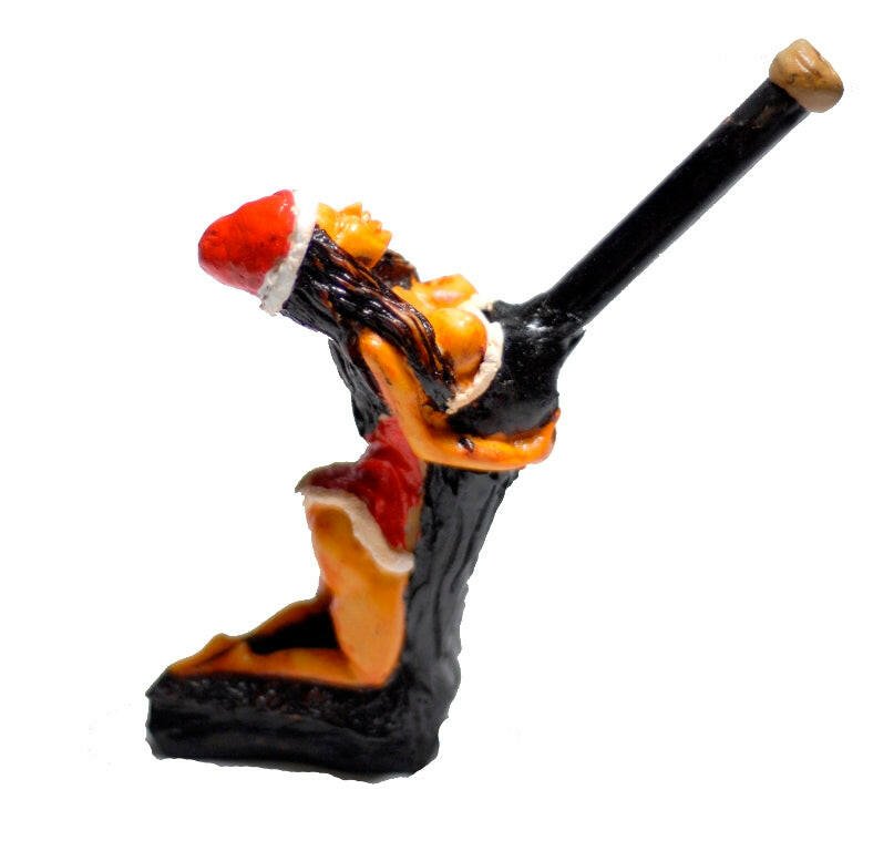 4-inch kneeling nude woman ceramic pipe