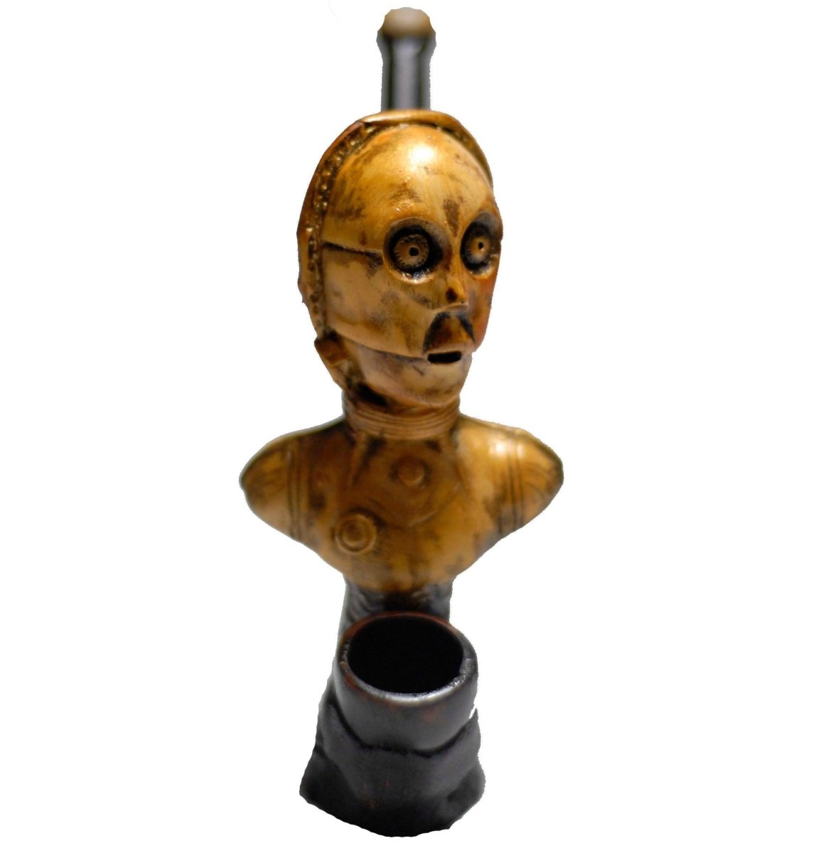 Star War C3Po Handmade Ceramic Tobacco Pipe - Simple Glass Pipe