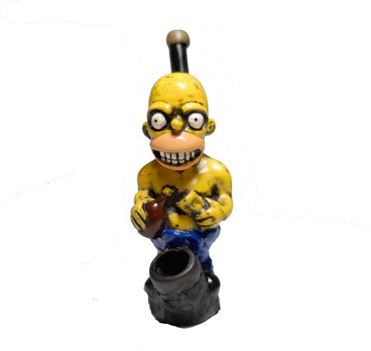 Homer Simpson Handmade Figured Ceramic Tobacco Pipe - Simple Glass Pipe