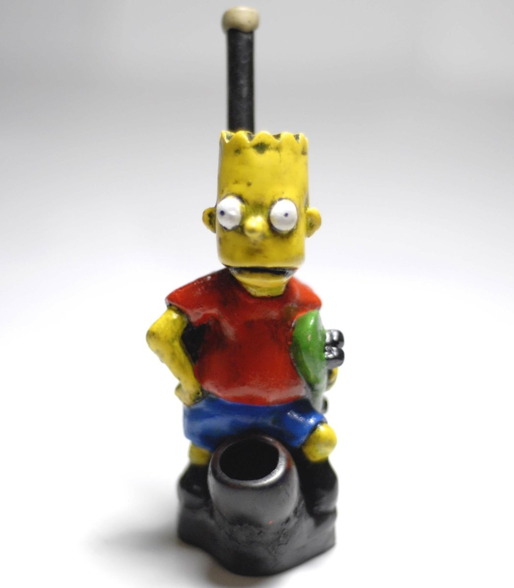 Bart Simpson handmade figured ceramic Tobacco Pipe - Simple Glass Pipe