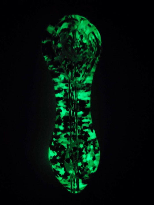 5 inch Glass Pipe Glow in the dark Freeze - Simple Glass Pipe