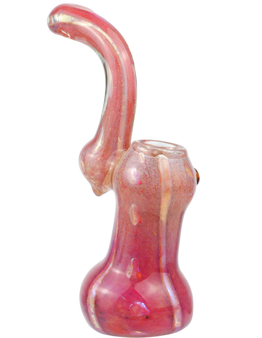 8" Import Red Bubbler Glass Pipe