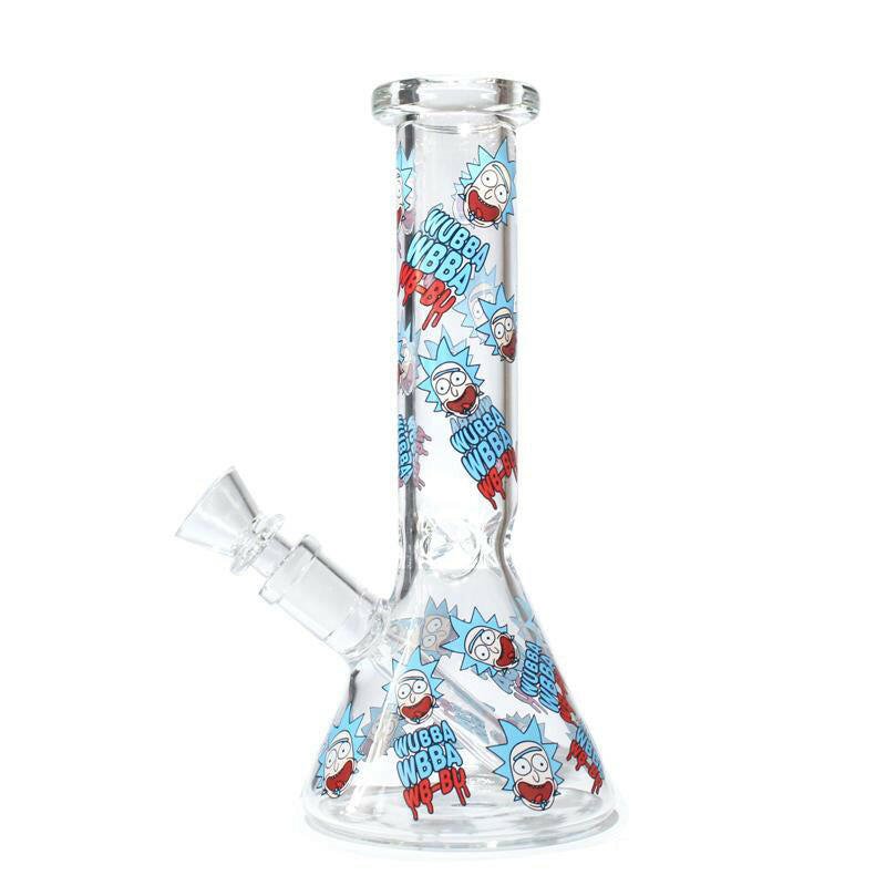8-inch R and M character beaker glass water pipe