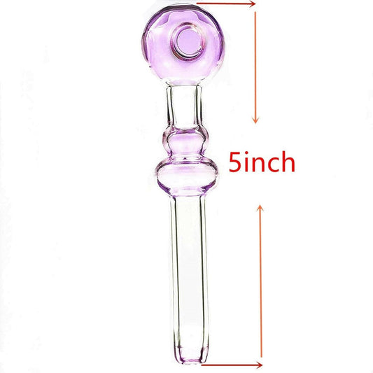 4.5" Pink Glass Oil Burner Pipe set of 3 - Simple Glass Pipe