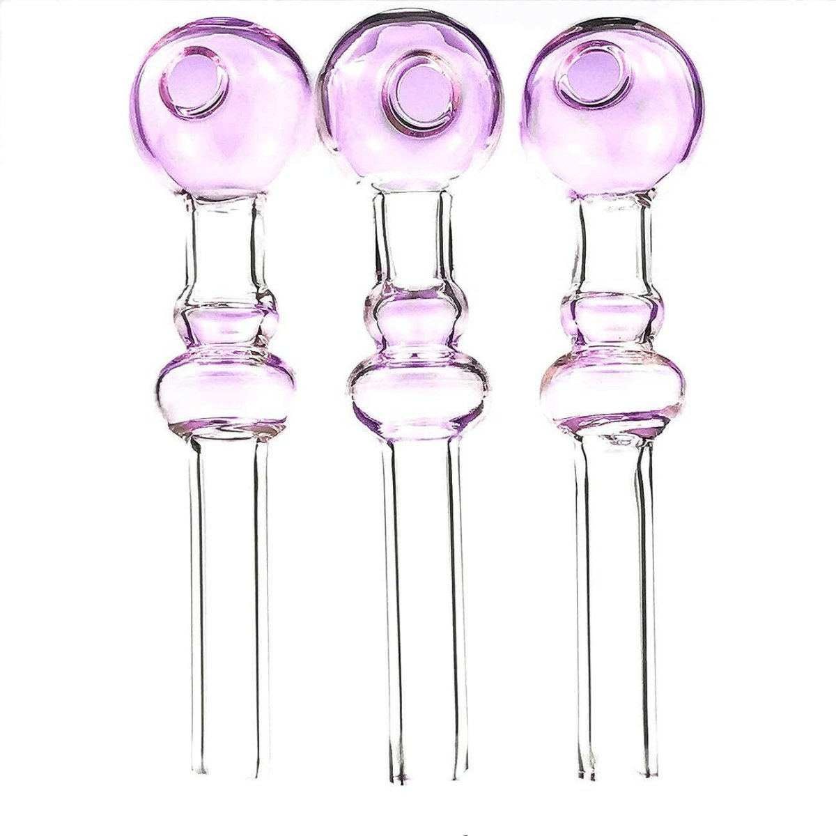 4.5" Pink Glass Oil Burner Pipe set of 3 - Simple Glass Pipe