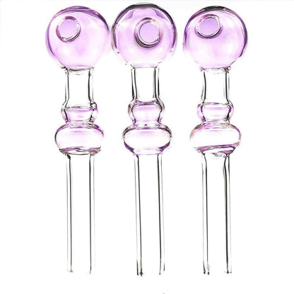 4.5" Pink Glass Oil Burner Pipe set of 3 - Simple Glass Pipe