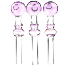 4.5" Pink Glass Oil Burner Pipe set of 3 - Simple Glass Pipe