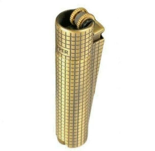 Clipper Metal Cigarette Lighter Soft Flame Refillable Butane Gas In Copper Bronze - Simple Glass Pipe