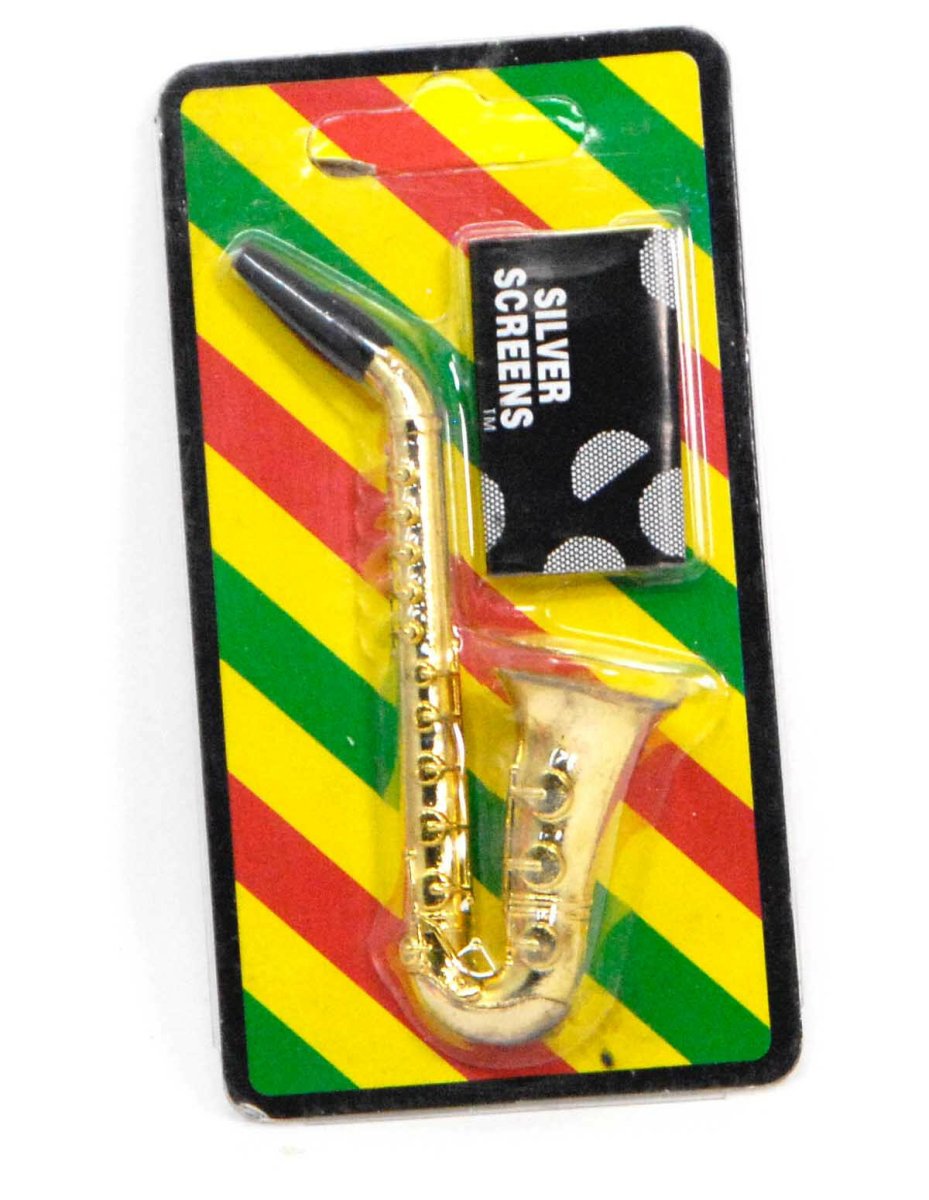 Saxophone Metal Tobacco Smoking Pipe - Simple Glass Pipe