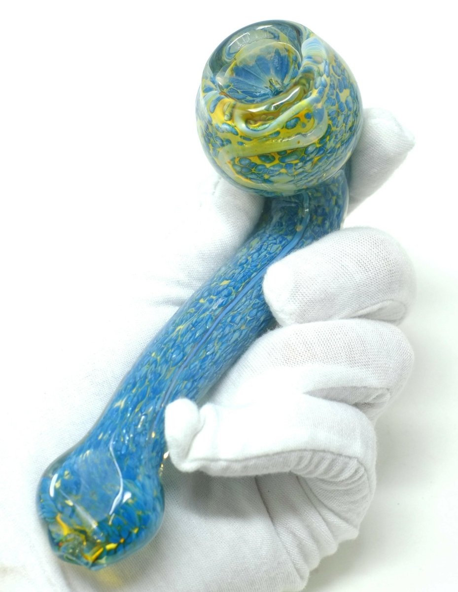 blue Sherlock glass pipe alternate view